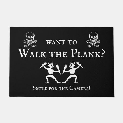 Pirate Walk the Plank Custom Message Doormat