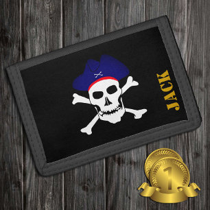 Pirate wallet, Pirates Flag & Captain Jack Tri-fold Wallet