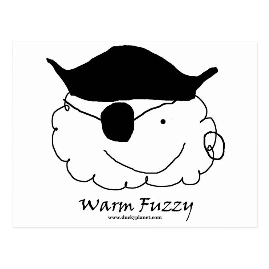 Pirate Warm Fuzzy Postcard