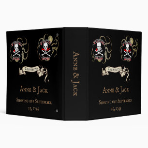 Pirate Wedding 3 Ring Binder