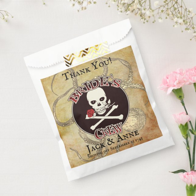 Pirate Wedding Bride's Crew "Thank You" Favor Bag (Sealed)