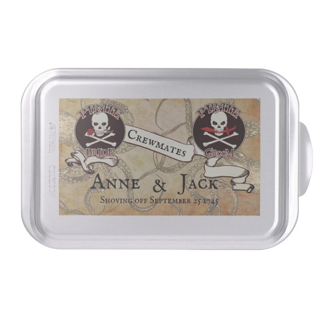 Pirate Wedding  Cake Pan (Front)