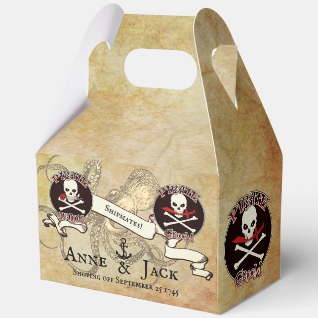Pirate Wedding Favor Boxes (Front)