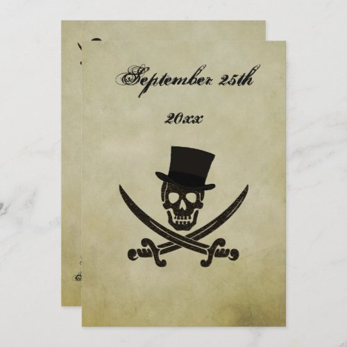 Pirate Wedding Invtation Invitation