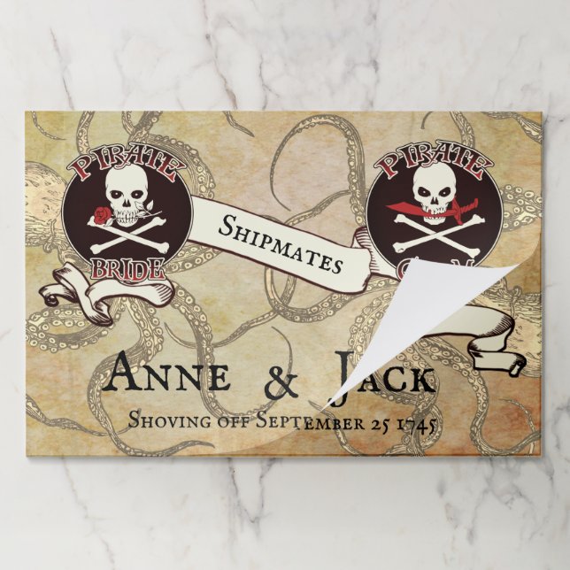 Pirate Wedding Paper Pad (Folded)