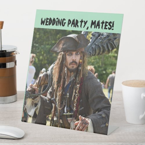 PIRATE WEDDING PARTY WELCOME PEDESTAL SIGN