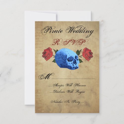 Pirate Wedding RSVP RSVP Card