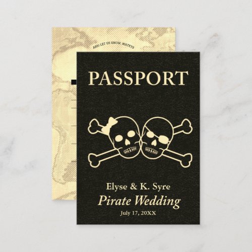 pirate wedding rsvp inserts