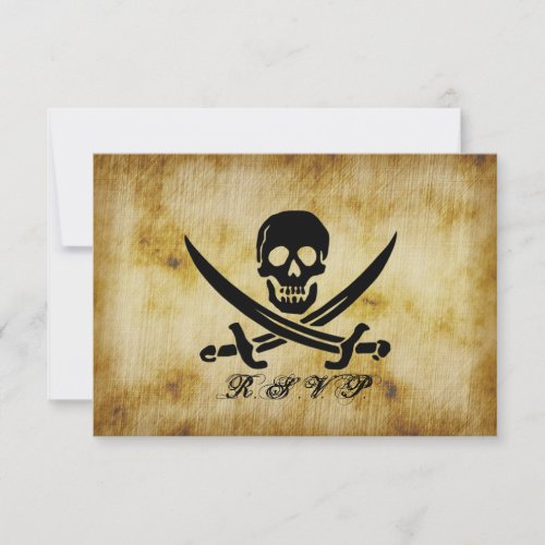 Pirate Wedding RSVP Response Card