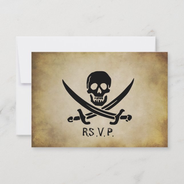 Pirate Wedding RSVP Response Card (Front)