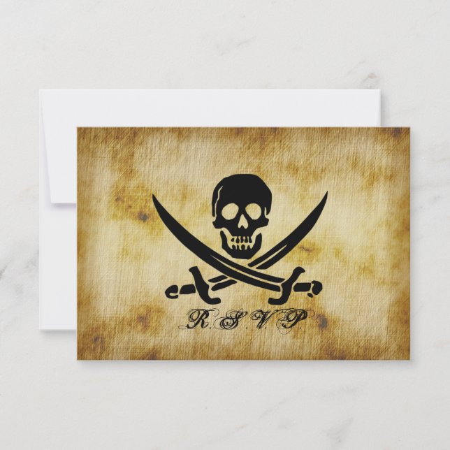 Pirate Wedding RSVP Response Card (Front)