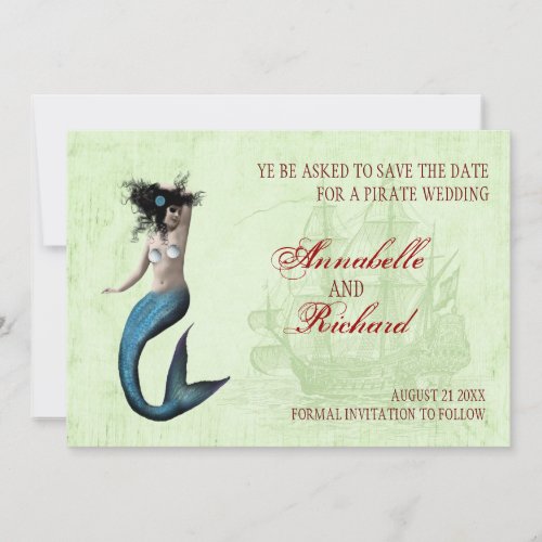 Pirate Wedding Save The Date Cards