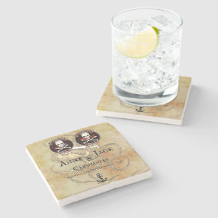 Pirate Wedding Stone Coaster
