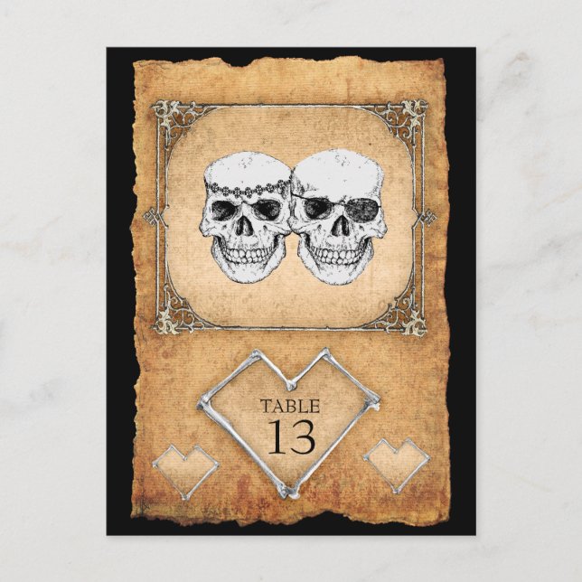 pirate wedding table numbers (Front)
