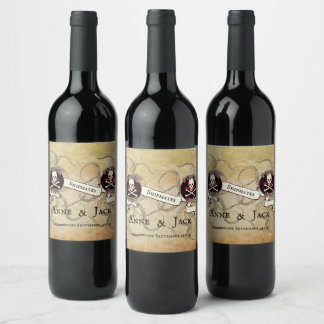 Pirate Wedding Wine Label