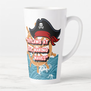 Pirate weel quote latte mug