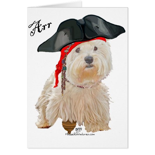 Pirate Westie Cards (Front)