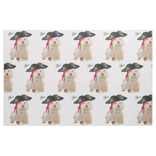 Pirate Westie Fabric (Fat Quarter)