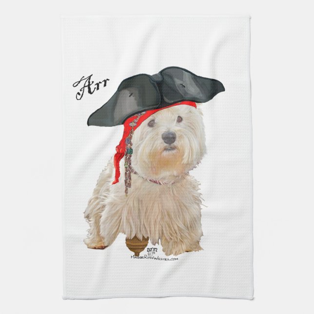 Pirate Westie Towel (Vertical)