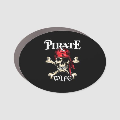 Pirate WIFE T_Shirt Family Member WIFES Car Magnet