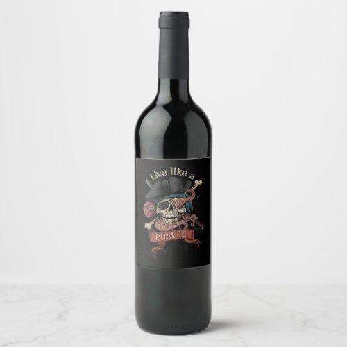 Pirate wine label