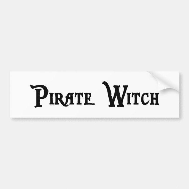 Pirate Witch Bumper Sticker (Front)