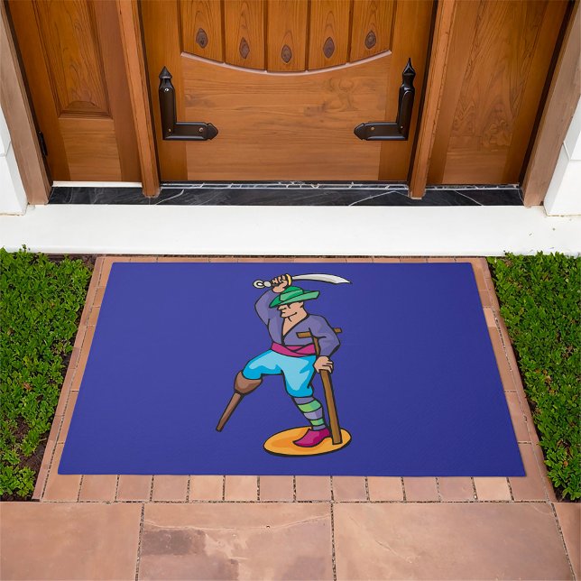 Pirate with Peg Leg and Sword Doormat (Creator Uploaded)