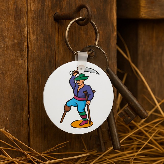 Pirate with Peg Leg and Sword Keychain (Creator Uploaded)