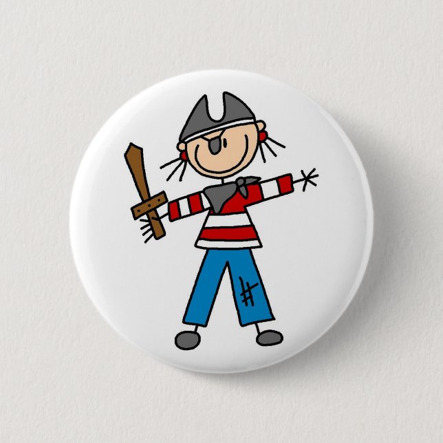Pirate With Sword Button (Front)