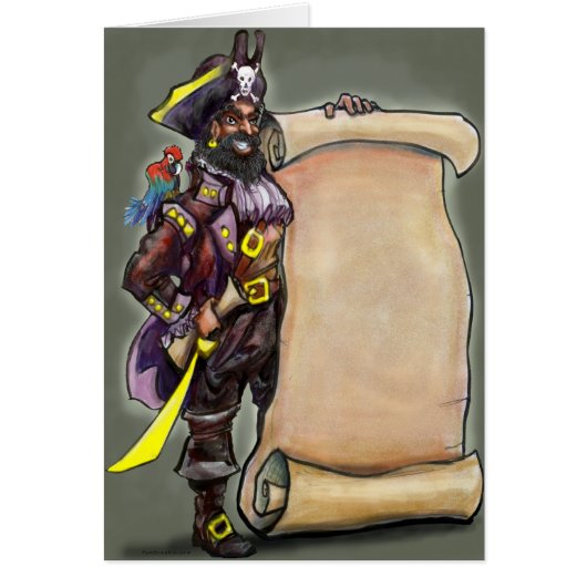 Pirate with Treasure Map Cards (Front)