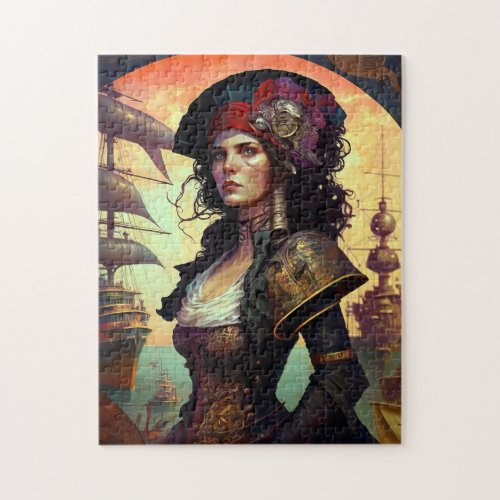 Pirate Woman Fantasy Art Jigsaw Puzzle