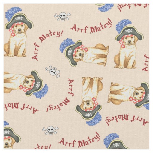 Pirate Yellow Lab Fabric