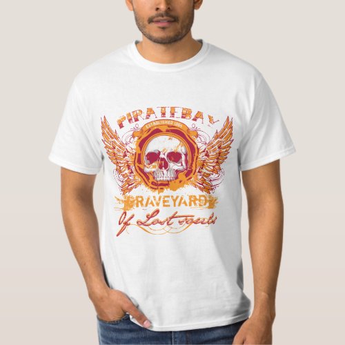 PirateBay Graveyard Of Lost Souls Skull Wings T_Shirt