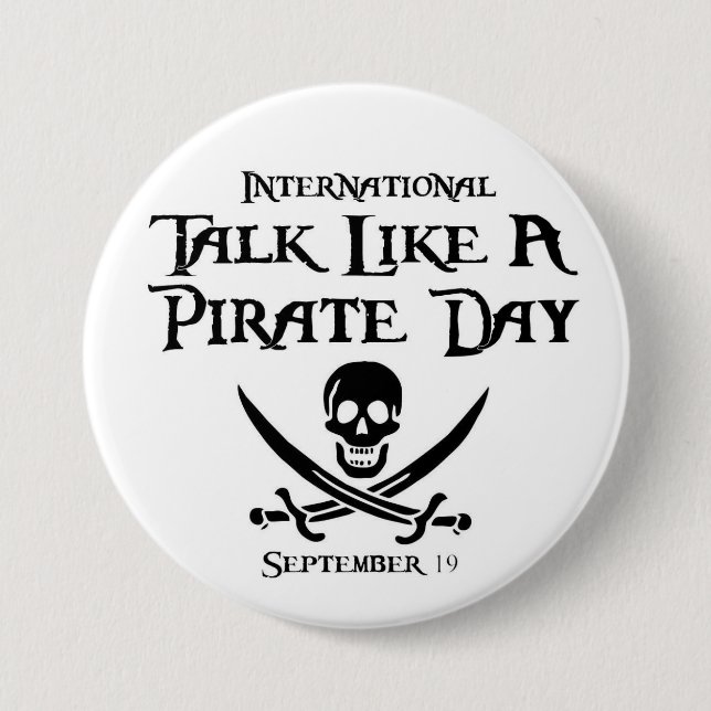 PirateDayButton Pinback Button (Front)