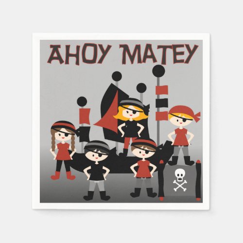 Pirates Ahoy Matey Paper Napkins