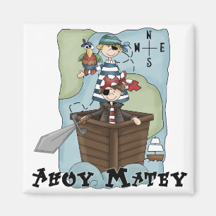 Pirates Ahoy Tshirs and Gifts Magnet