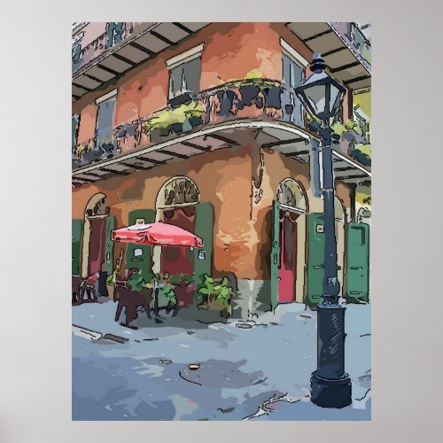 Pirates Alley Cafe New Orleans Poster