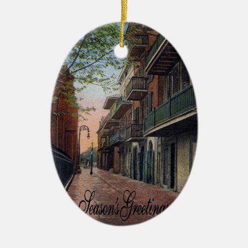 Pirates Alley French Quarter Ceramic Ornament