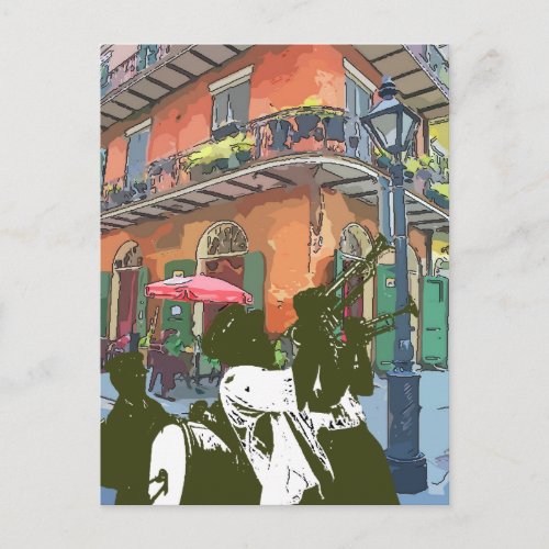 Pirates Alley Marching Band New Orleans Postcard