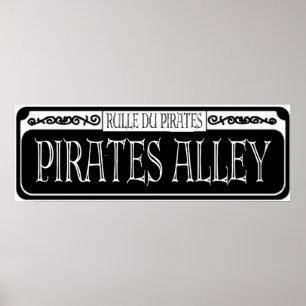 Pirates Alley Metal Sign