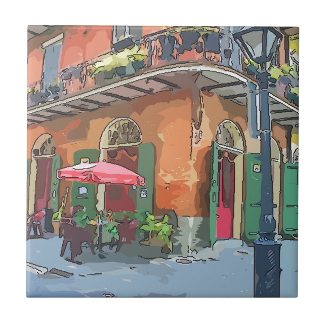 Pirates Alley New Orleans Ceramic Tile (Front)