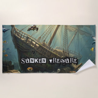 Pirates and Captured Ships Beach Towel