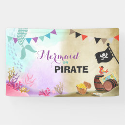 Pirates and Mermaids Birthday Party Banner