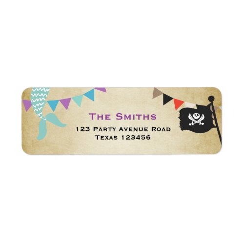 Pirates and Mermaids Return Address Labels