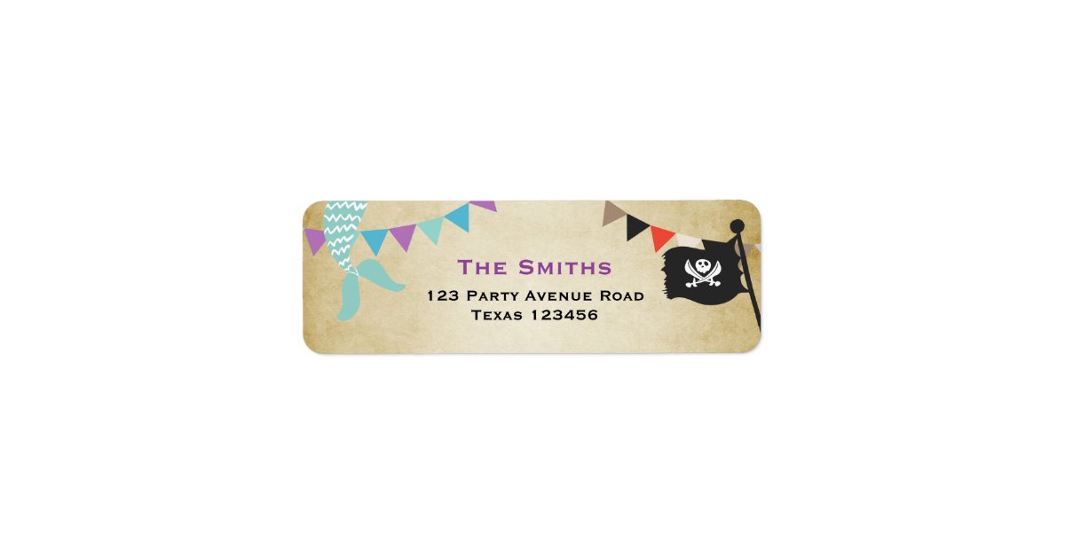 This is a picture of Inventive Pirate Ship Return Label This is a graphic of Inventive Pirate Ship Return Label