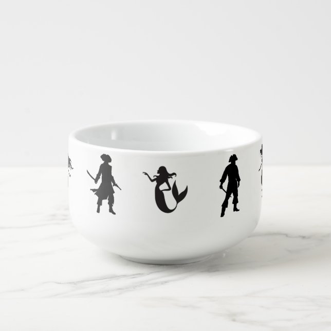 Pirates and Mermaids Soup Mug (Front)