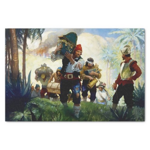 Pirates and Plunder by NC Wyeth Tissue Paper