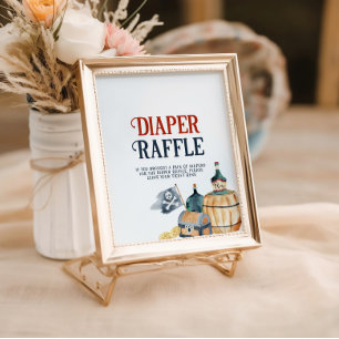 Pirates Baby Shower Diaper Raffle Sign