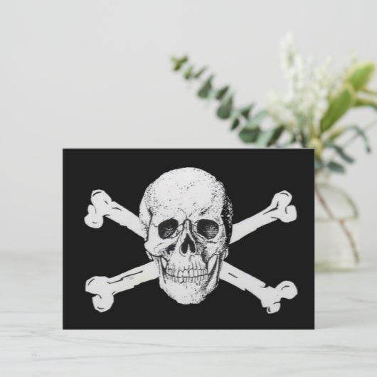 Pirates Black Skull and Crossbones (Standing Front)