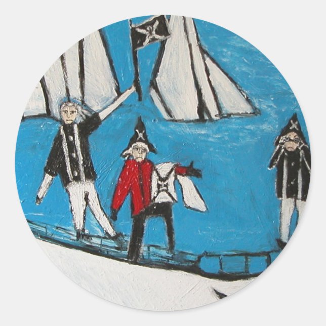 PIRATES BLUES CLASSIC ROUND STICKER (Front)
